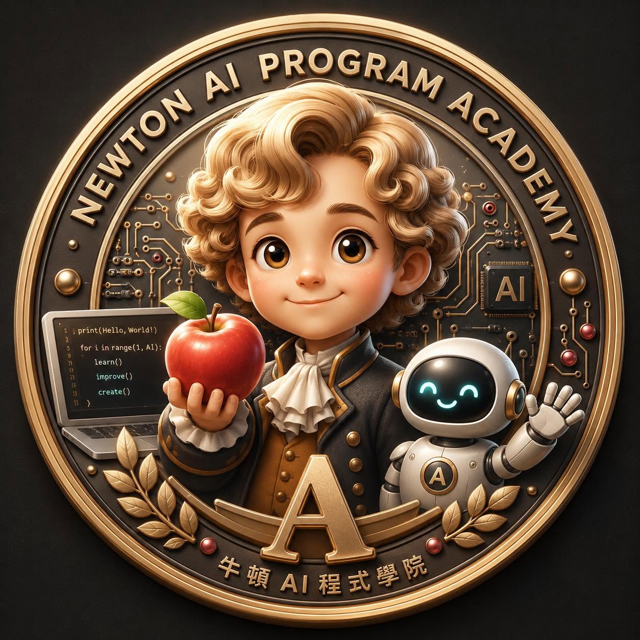 牛頓 AI 程式學院 LOGO